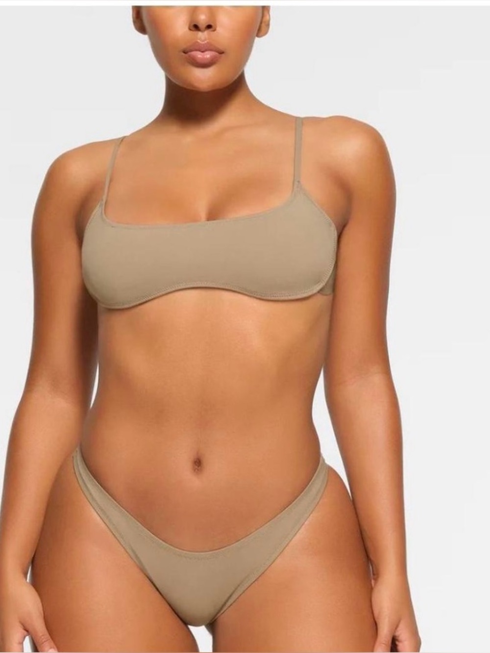 SKIMS Scoop Bikini Set in ochre